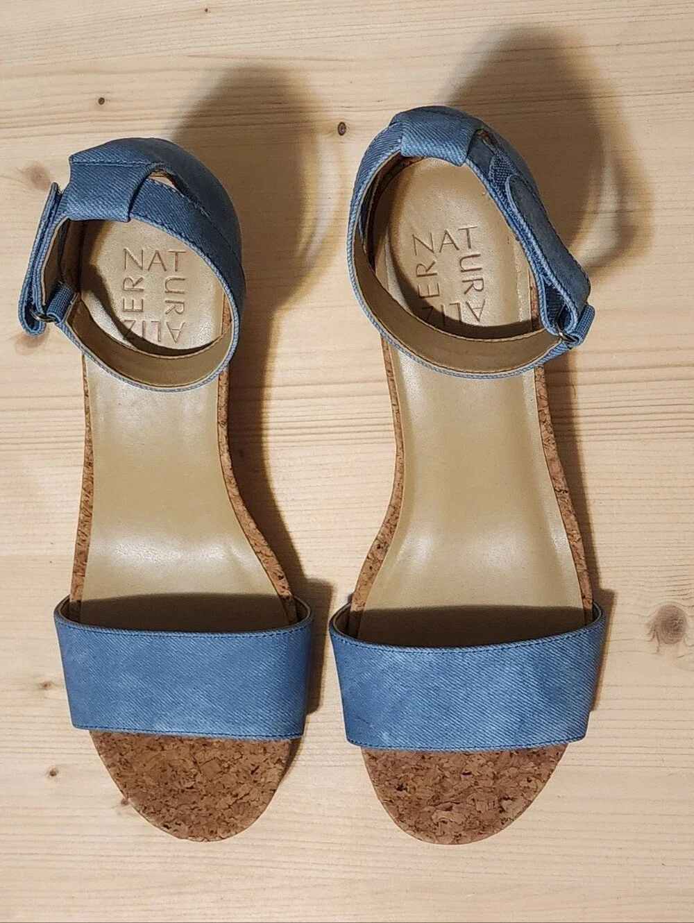 Naturalizer Blue Wedge Sandals